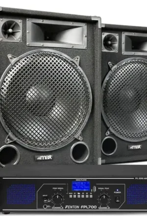 Préféré des clients - MAX15 Combinaison d'Enceintes DJ et d'Amplificateurs Bluetooth 2000W