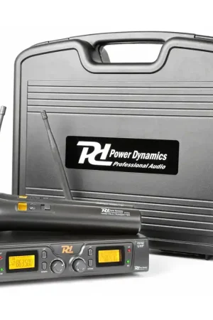 Power Dynamics PD782 - Système Micro sans Fil, UHF 2x 8 Canaux, Affichage LCD avec Valise - Profitez-en maintenant