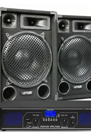 Offre limitée | MAX12 Combinaison d'Enceintes DJ et d'Amplificateurs Bluetooth 1400W