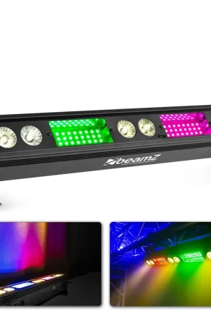 BeamZ LSB340 - Barre LED Stroboscopique & Wash RGB 2-en-1 | Effets Blanc Chaud + Couleur, Modes DMX, Auto & Son - Excellente qualité