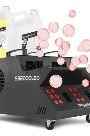 BeamZ SB2000LED - Machine à Fumée et à Bulles avec LEDs et 10L de Liquide - Bonne affaire