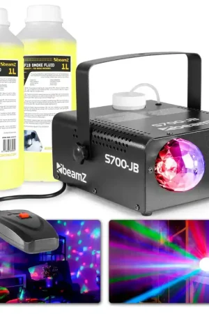 Recommandé - BeamZ S700-JB Machine à Fumée + Jelly Ball LED + 1L de Liquide