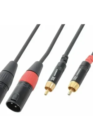 Qualité premium | PD Connex Câble Audio Cordon 2x XLR Mâle - 2x RCA Mâle - 3m