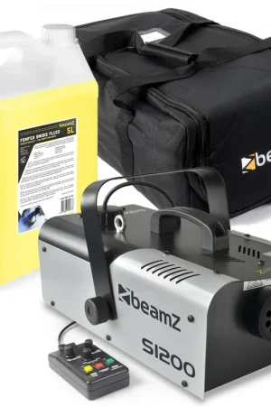 Incontournable - BeamZ Pack Machine à Fumée Comprenant une Machine à Fumée 1200W et un Sac