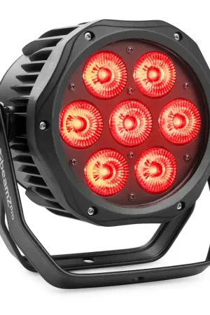Stock presque épuisé - 2nde Vie - BeamZ Professional BWA410 - LED Projecteur PAR CAN IP65, 7x LED RGBW, 10W par LED