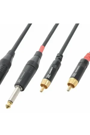 Recommandé | PD Connex Câble Audio Cordon 2x Jack 6,35 Mâle Mono/2x RCA Mâle - 1,5m