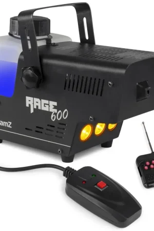 Prêt à expédier - BeamZ RAGE600LED - Machine à Fumée 600 Watts avec LEDs Effet Flamme