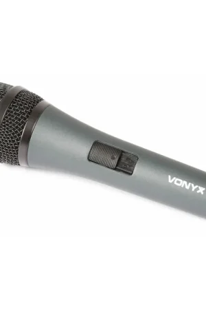 Vonyx DM825 - Microphone Dynamique Professionnel avec Cordon de 5 Mètres - Noir - Dernières unités