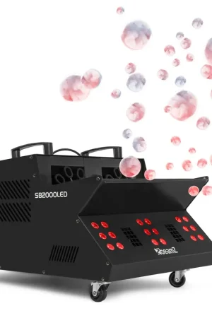 Best-seller | 2nde Vie - BeamZ SB2000LED - Machine à fumée et à bulles, 2000W, 18x LED RGB, réservoir 1,35, mode DMX