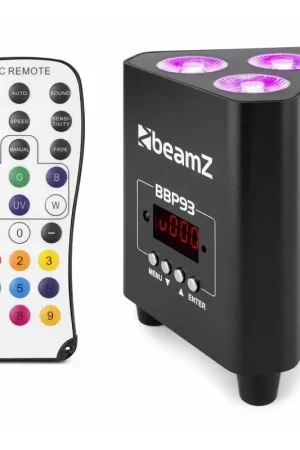 Satisfait ou remboursé - 2nde Vie - BeamZ BBP93 - Projecteur LED de Structure Suspendable, sur Batterie - RGBW DMX - 3x 10 Watts