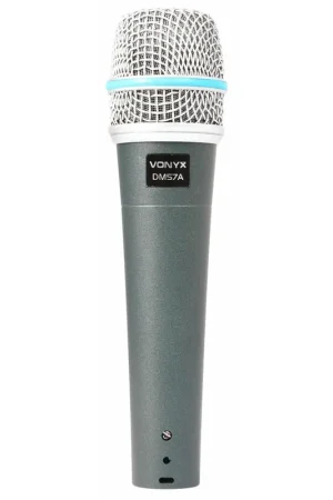 Préféré des clients | Vonyx DM57A - Microphone Dynamique Professionnel avec Filtre Anti-Pop - Noir