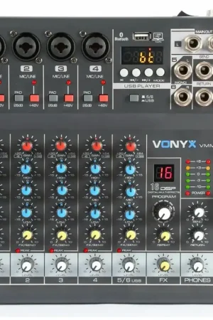 2nde Vie - Vonyx VMM-K602 - Console de Mixage, 6 Canaux, Bluetooth - Dernières pièces
