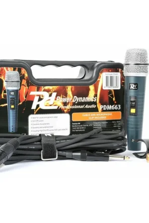 Power Dynamics PDM663 - Microphone Dynamique Professionnel - Noir - Nouveau lancement