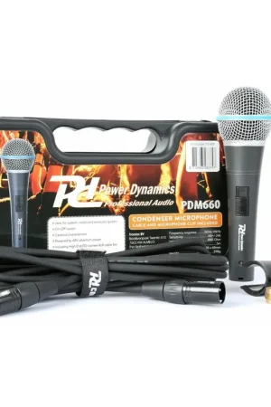 Prix en baisse - Power Dynamics PDM660 - Microphone à Condensateur - Noir
