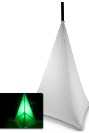 Super prix - BeamZ LSS12B - Housse en Lycra Blanc, 120cm de Haut, pour Pieds d'Enceinte