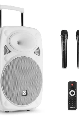 Vonyx Verve46 Enceinte Sono Portable 1000W - Blanc - Soldes