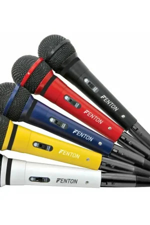 Plus que quelques unités | Fenton DM120 - Set de 5 Microphones Filaires 5x3 Mètres, Fréquences 100 - 10000 Hz