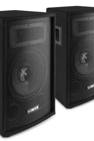 Offre exceptionnelle | Vonyx SL6 - Paire d'Enceintes Sono Passives, Puissance de 150 Watts, Woofer de 6 Pouces, Poignées Intégrées