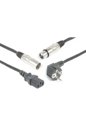 Remise supplémentaire | PD Connex Câble Audio Combiné Cordon Secteur - XLR F/IEC F - XLR M - 20m