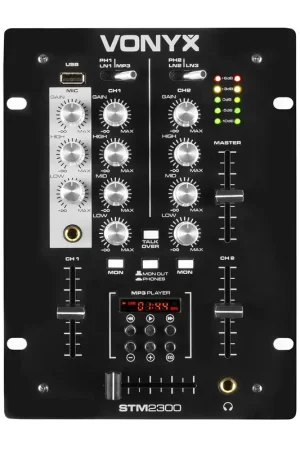 Vonyx STM-2300 - Table de Mixage 2 Canaux, Entrée RCA Phono/Ligne Commutable | Expédition immédiate